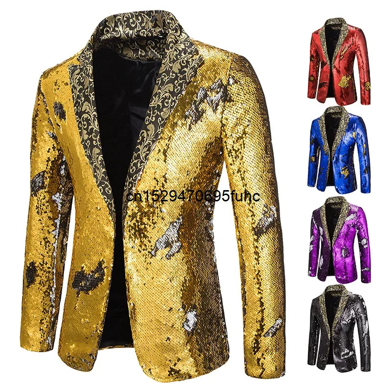 Men'S Grooming Club - 2025 aaa Blazer con paillettes lucide