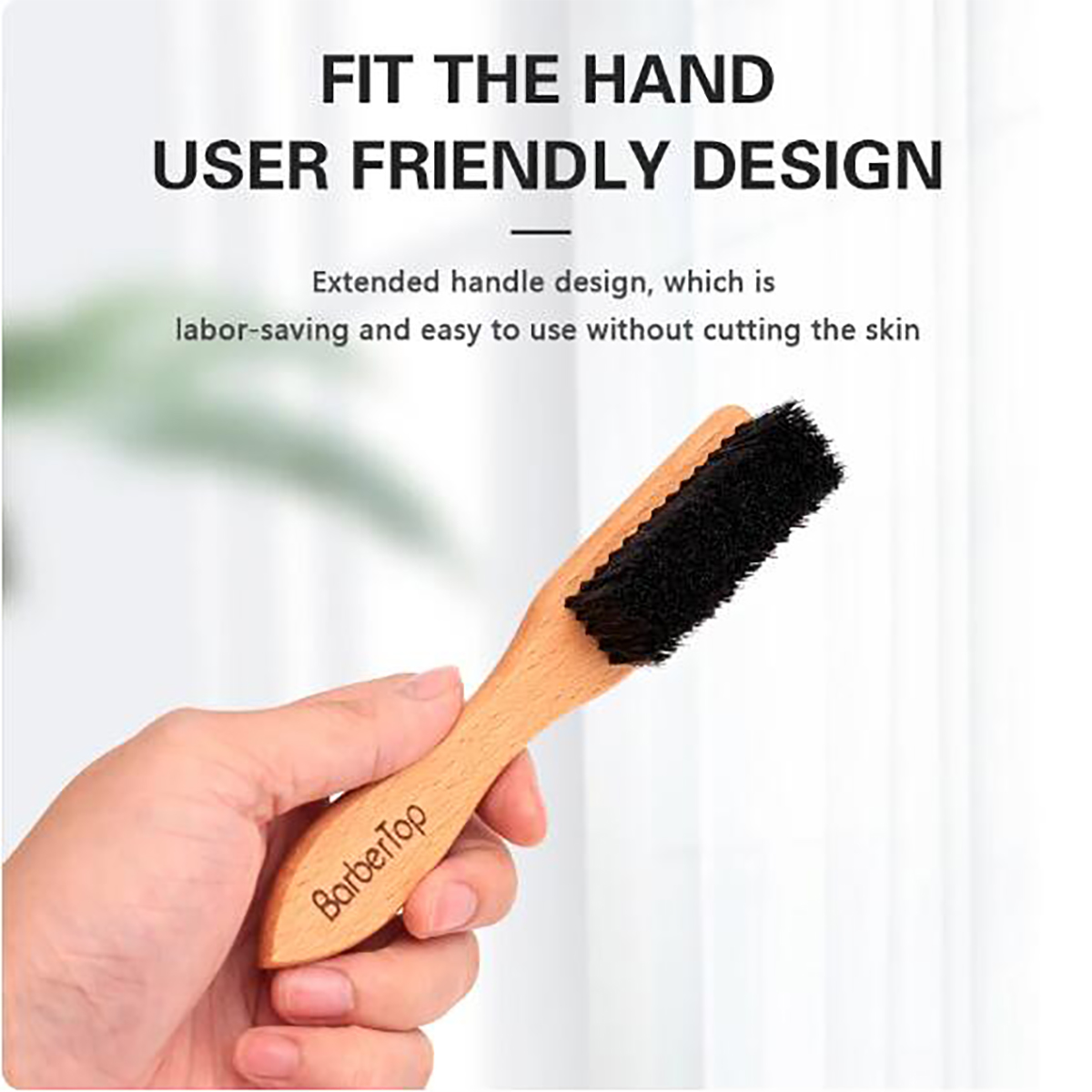Grooming Men'S Hair - Barbiere Manico in legno Spazzola per