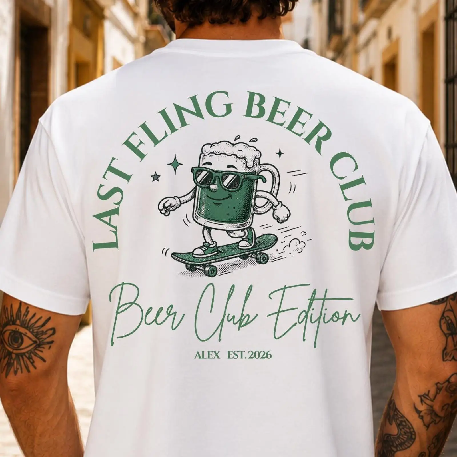 Men'S Grooming Club - Maglietta da uomo Last Fling Beer