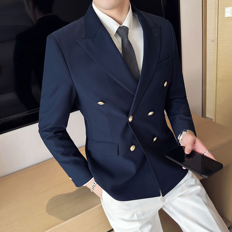 Men'S Grooming Club - Giacca Smoking Doppiopetto da Uomo, Classica