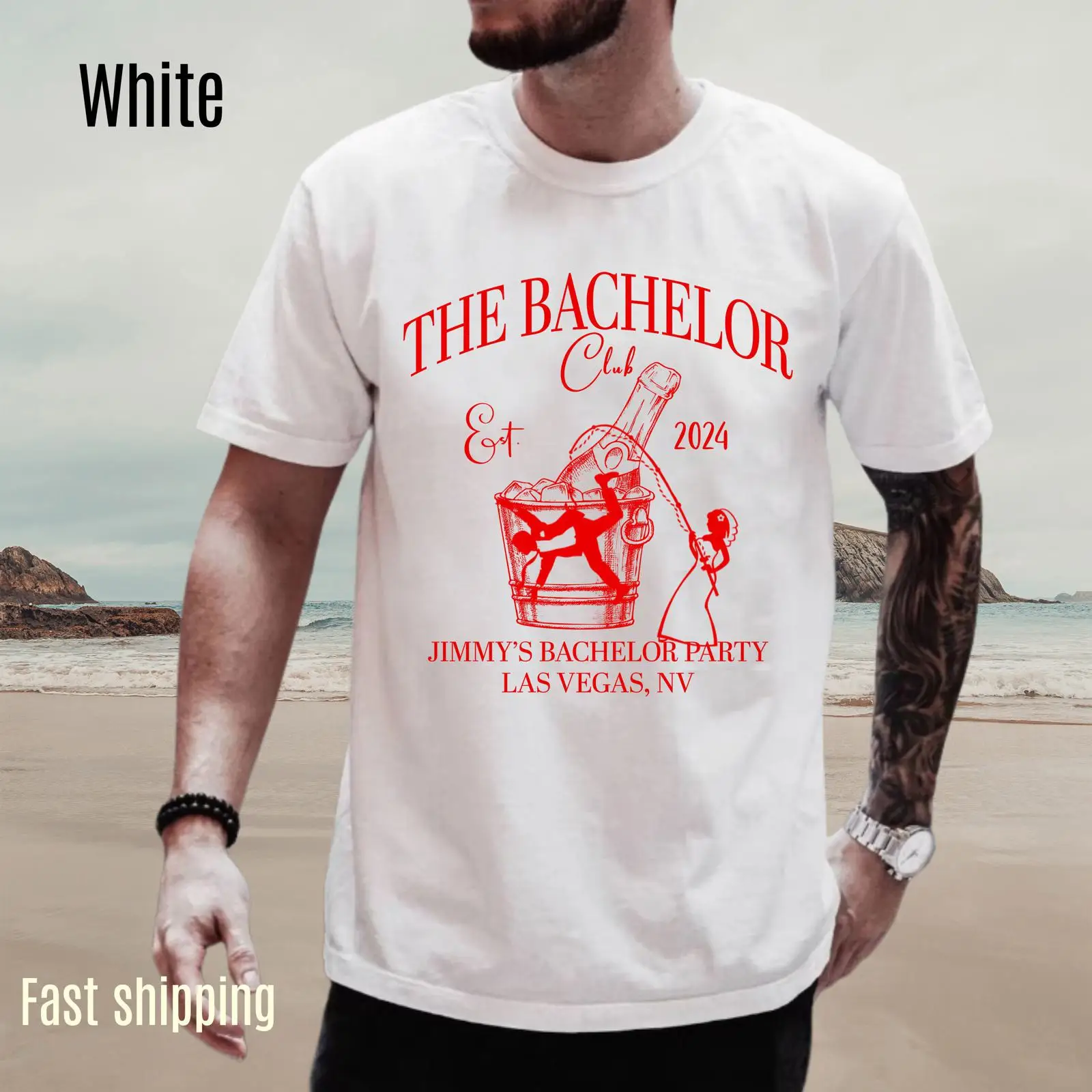 Men'S Grooming Club - Maglietta personalizzata The Bachelor Club 2024,