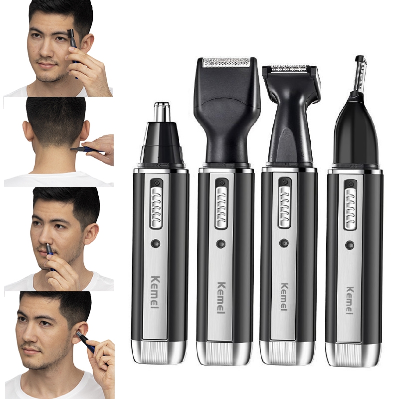 Men'S Grooming Nose And Ear - Kemei Ricaricabile Elettrico Tutto In Uno