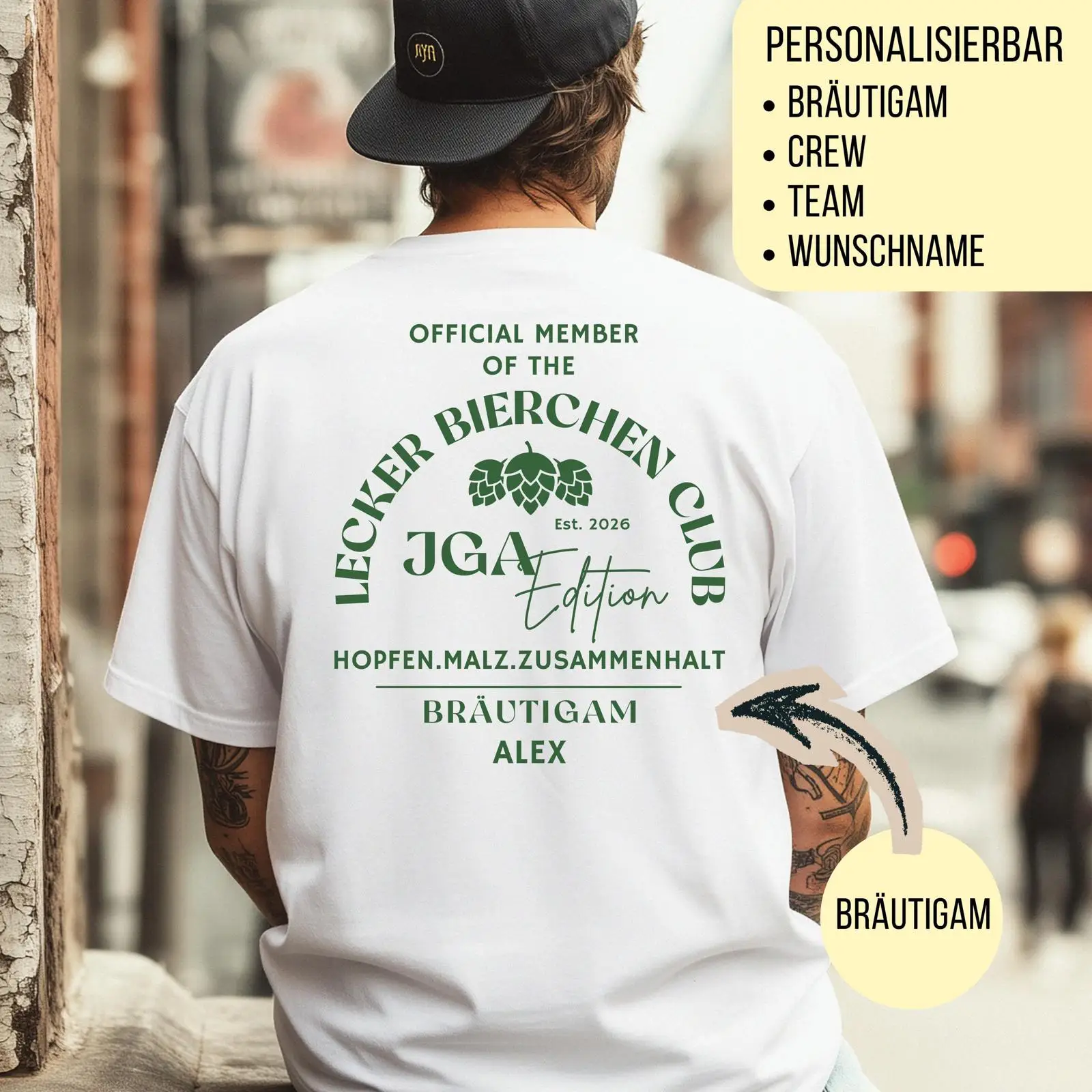 Men'S Grooming Club - T-shirt personalizzata da uomo per addio