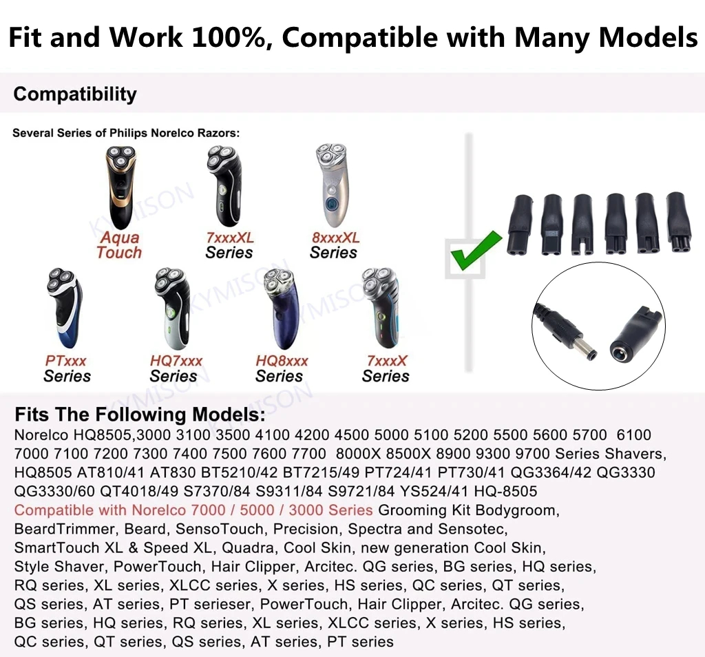 8 Cavi di Alimentazione di Ric - Men'S Grooming Shaver recensione e prezzo