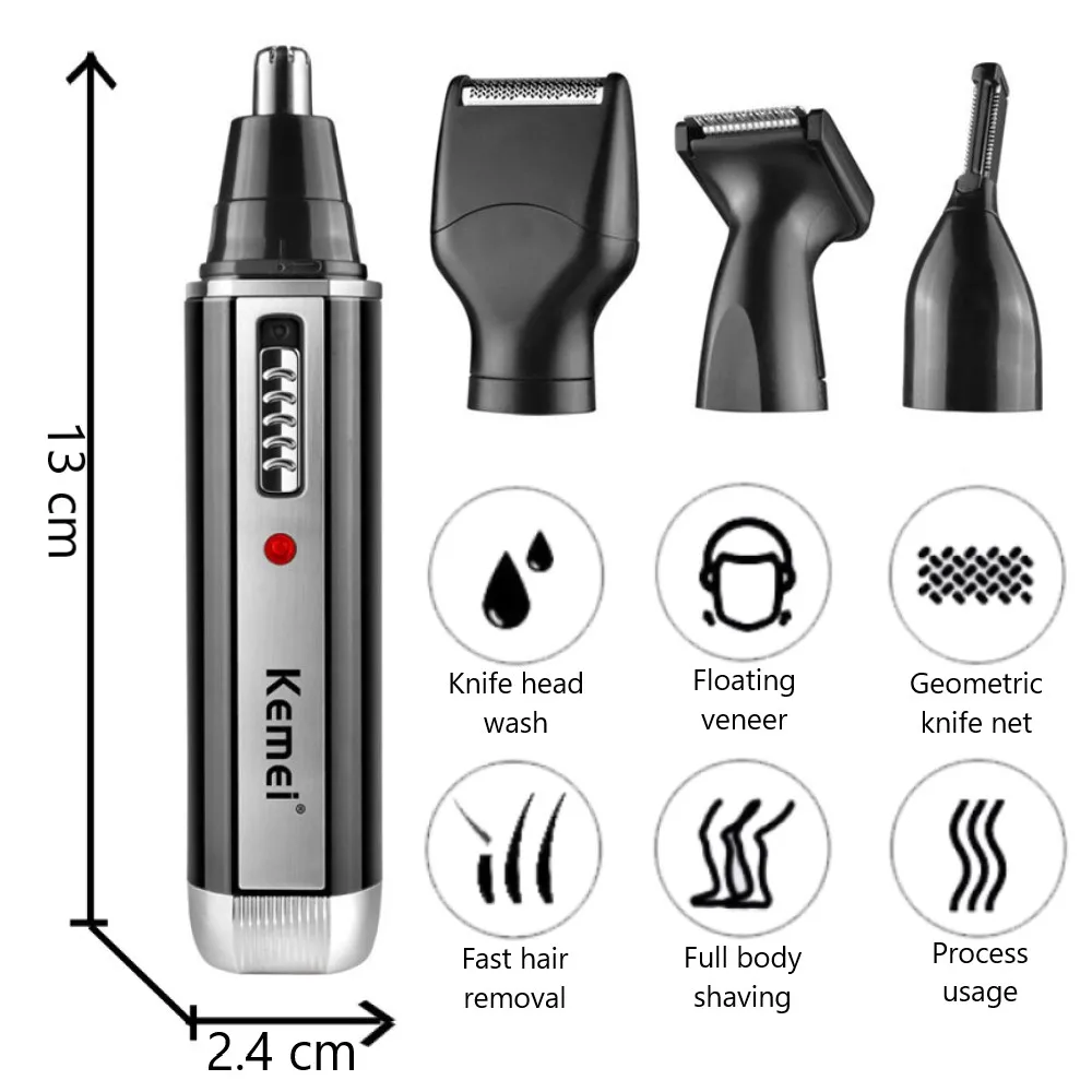 Kemei 4 in 1 trimmer per uomo  - Men'S Grooming Nose And Ear recensione e prezzo