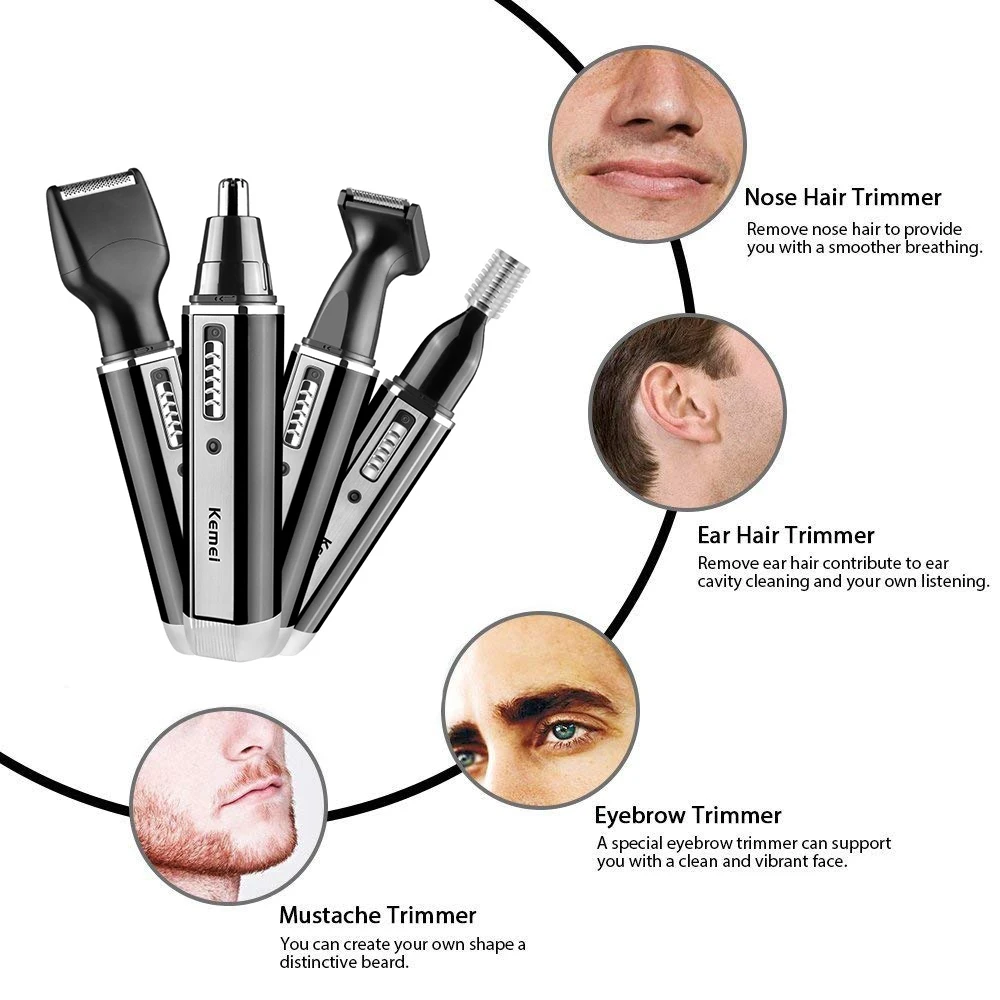 Kemei ricaricabile elettrico t - Men'S Grooming Nose And Ear recensione e prezzo