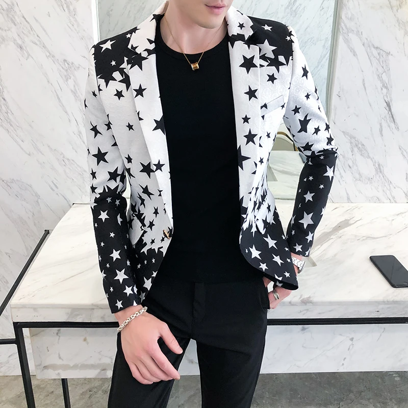 Blazer Slim Fit con Stampa a S - Men'S Grooming Club recensione e prezzo