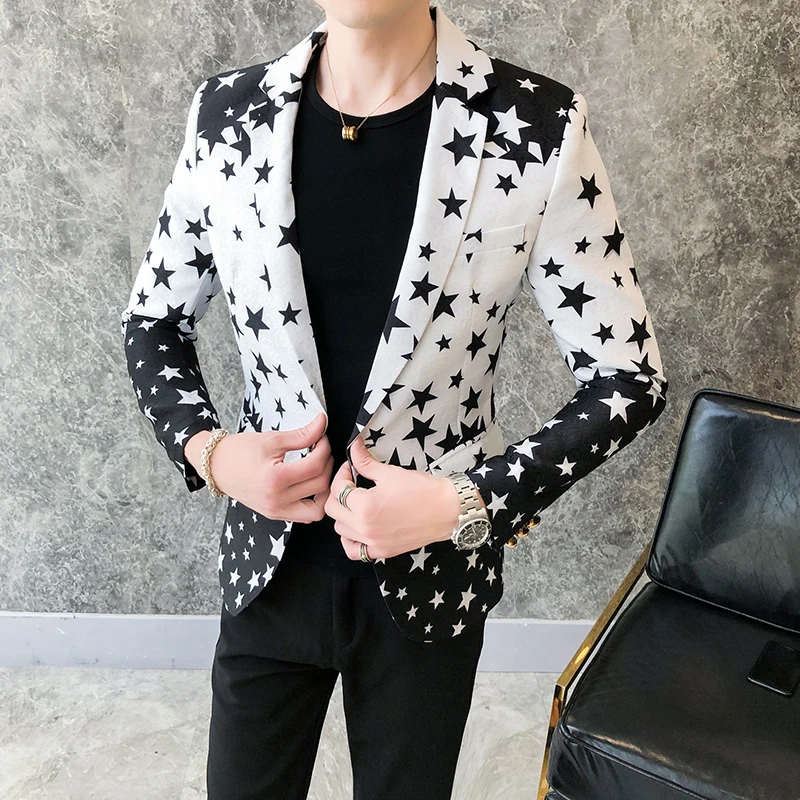 Blazer Slim Fit con Stampa a S - Men'S Grooming Club recensione e prezzo