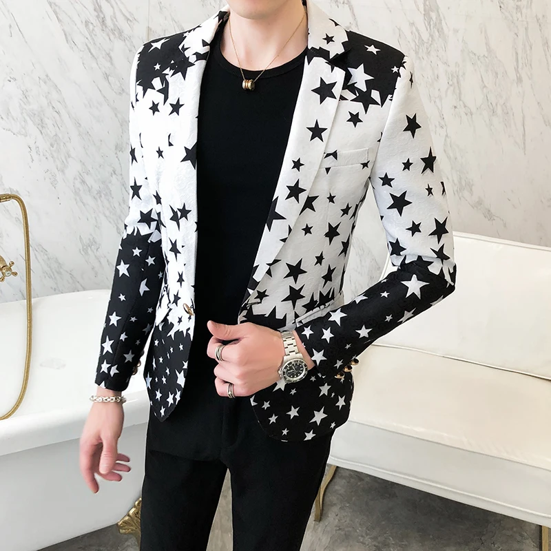 Blazer Slim Fit con Stampa a S - Men'S Grooming Club recensione e prezzo
