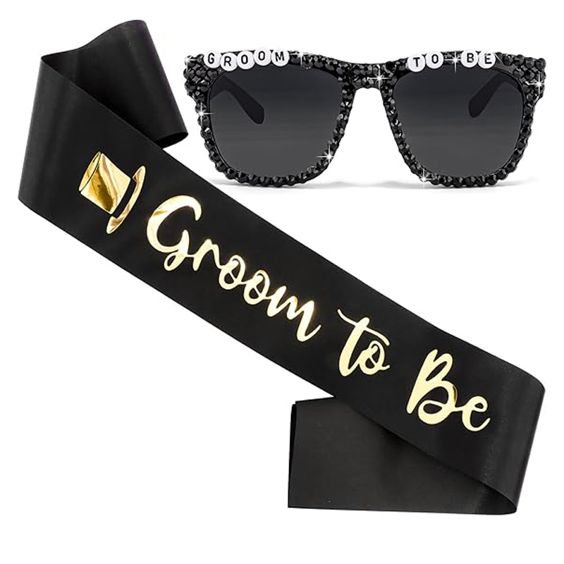 Fascia in raso nero con strass - Men'S Grooming For Engagement recensione e prezzo