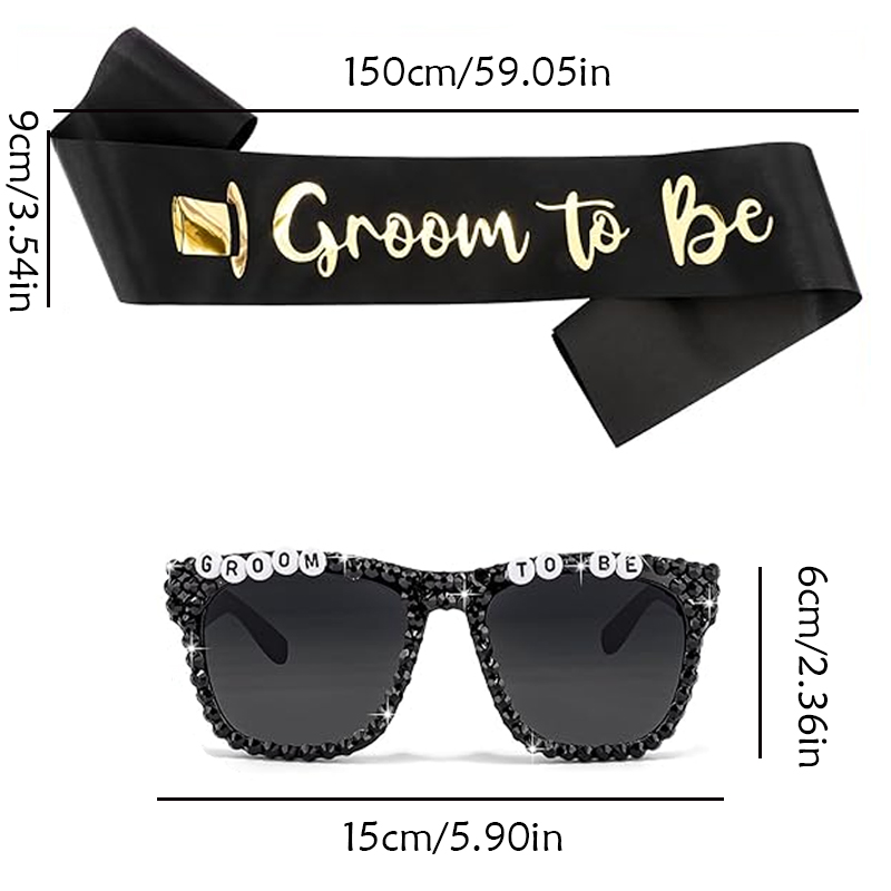 Fascia in raso nero con strass - Men'S Grooming For Engagement recensione e prezzo